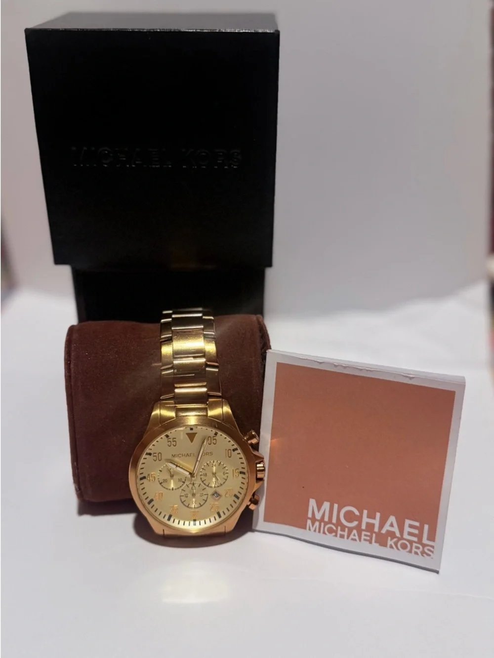 Michael Kors Gage Chronograph Gold-Tone Men’s Watch MK8491 – STUNNING!